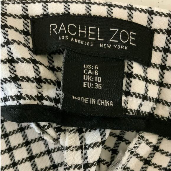 Rachel Zoe Pants Womens 6 Houndstooth Flat Front Stretch Casual Formal Chino NWT - Picture 10 of 12